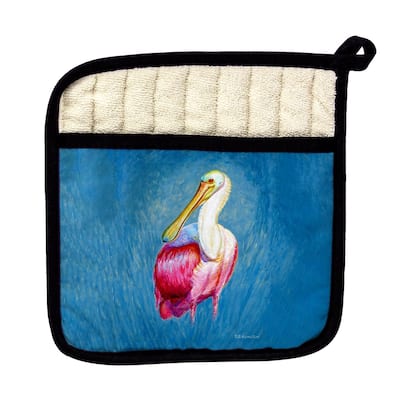 Spoonbill Portrait Pot Holder - 9x9