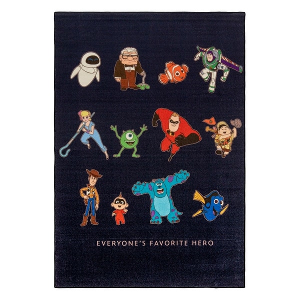 slide 2 of 3, Licensed Disney Pixar Heroes Youth Digital Printed Youth Area Rug - 4'6"x6'6"