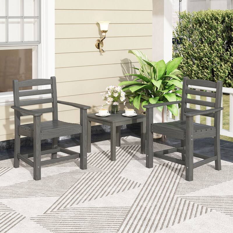 Gymax 7 PCS Outdoor Dining Table Set for 6 People Rectangle Table & 6