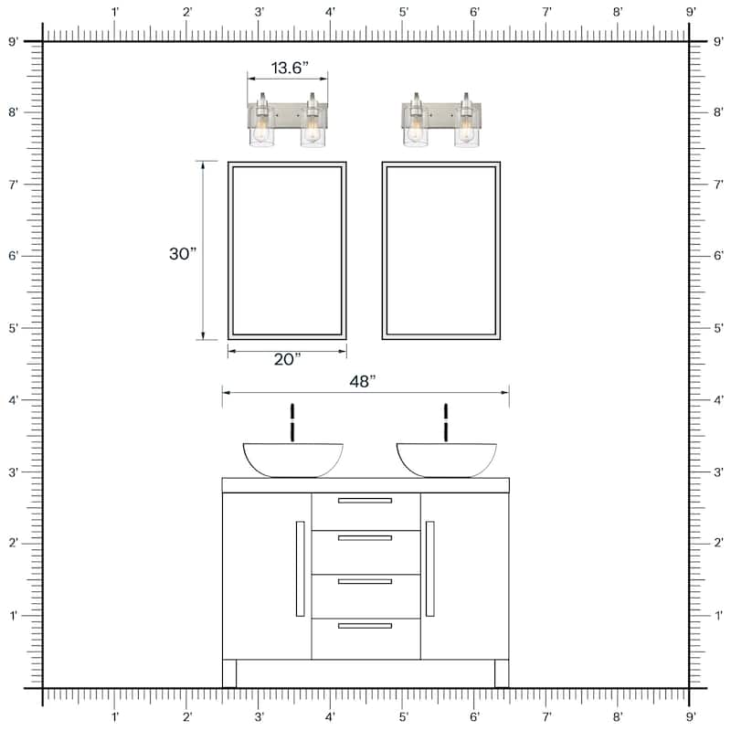 Bathroom Vanity Light Fixtures - Farmhouse Wall Light for Bathroom