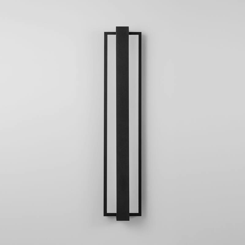 Modern Black Rectangular Linear LED Outdoor Wall Lights/Sconce Lighting