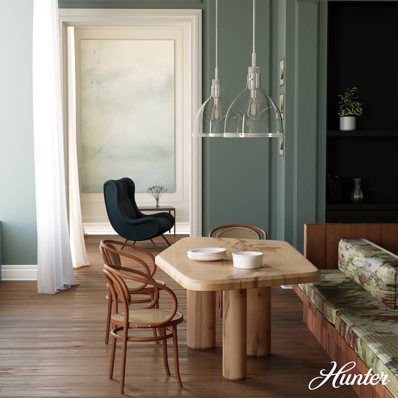 Hunter 16" Van Nuys 1 Light Pendant - Entry, Dining Room, Kitchen - Modern Industrial, Contemporary