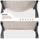 preview thumbnail 65 of 73, Outdoor All-Weather Patio Chaise Lounge Chairs Sun Lounger with Adjustable Backrest