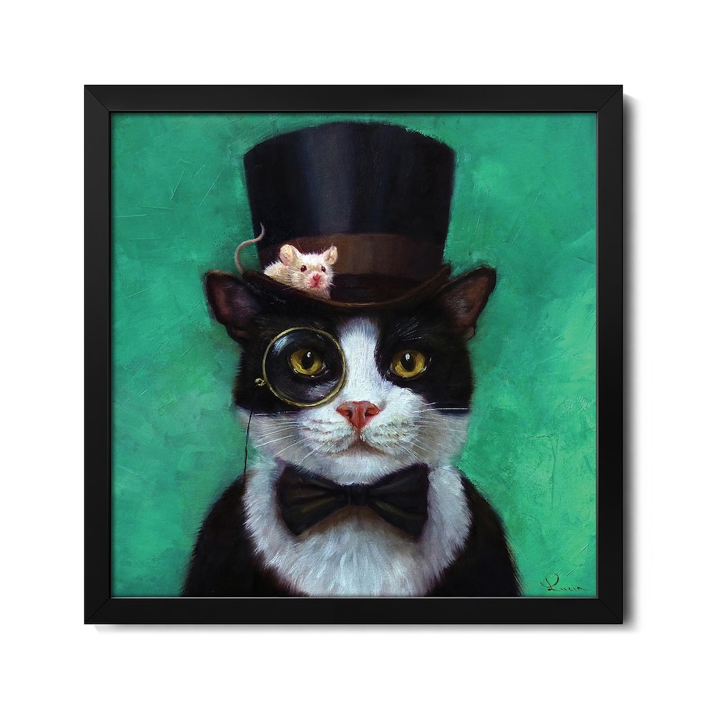 Tuxedo Cat Premium Framed Poster by Lucia Heffernan