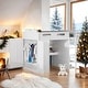 preview thumbnail 1 of 18, Multi-Functional Design Full Size Loft Bed with Built-In Desk, Wardrobes, Left-Side Storage, 4 Drawers and 4 Shelves, White White