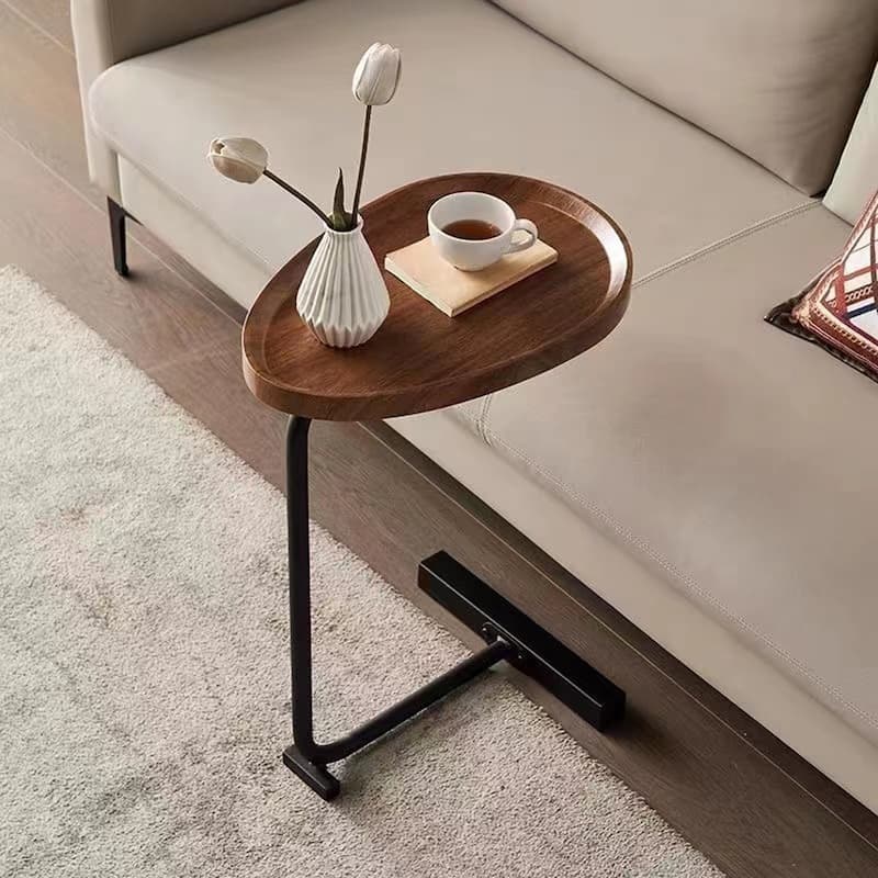 2-Pieces C-Shaped Side Table Coffee Table Small Sofa Table