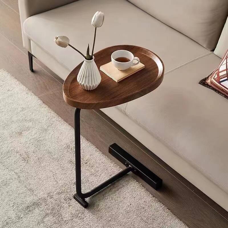C-Shaped Side Table, Small Sofa Table For Small Spaces