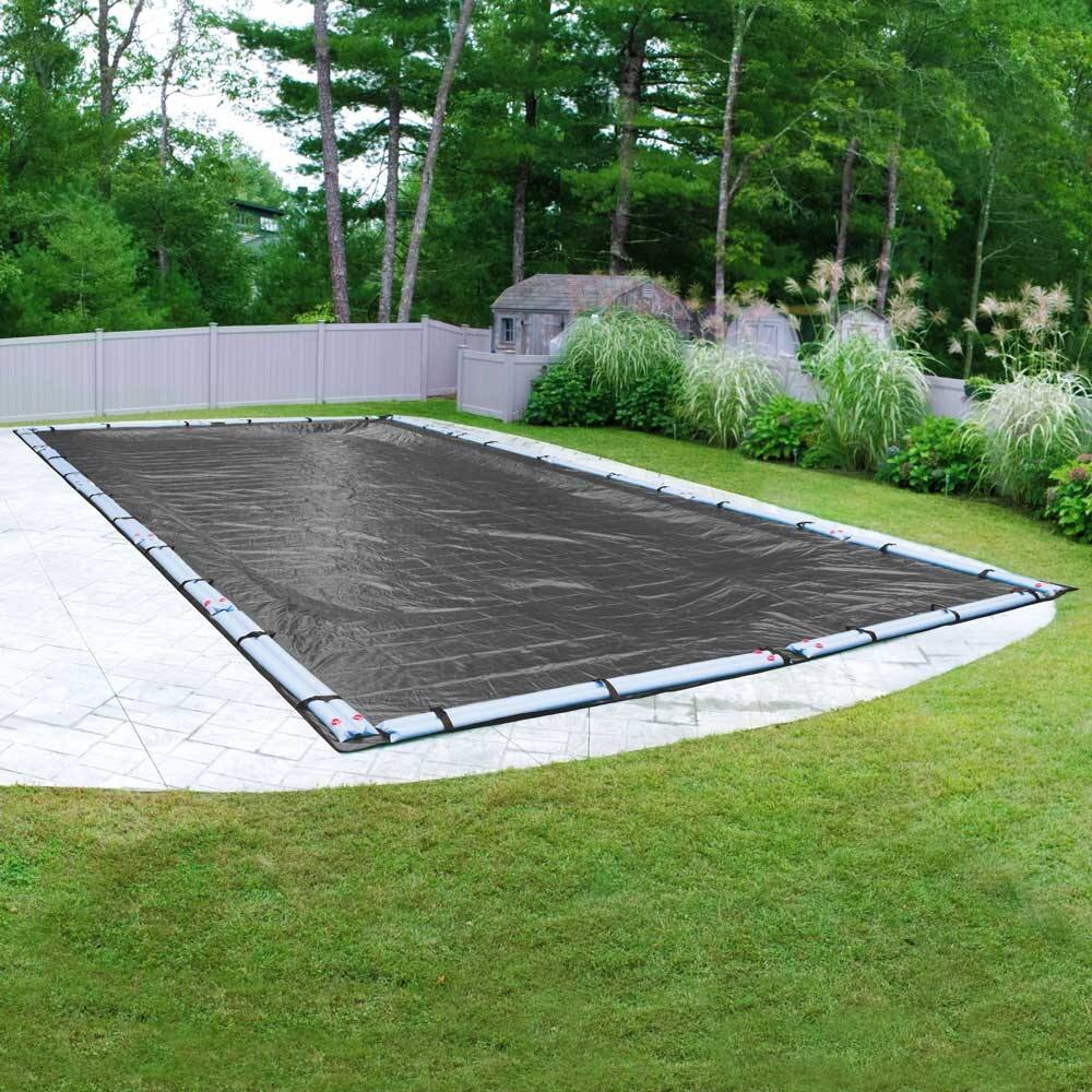 Pool Mate Gray/Black Mesh Winter Cover for In-Ground Swimming Pools
