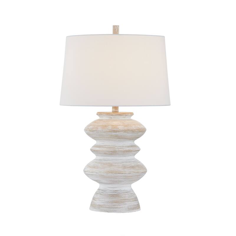 Arden 29" Table Lamp with Linen Shade, White-Washed (Set of 2)