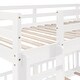 preview thumbnail 25 of 25, Solid Wood Twin Over Twin Size Low Bunk Bed with Slide and Ladder