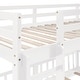 preview thumbnail 40 of 42, Twin Over Twin Bunk Bed with Removable Floor Bed and Bottom Guardrails, Fun Kids Loft Bed Frame with Ladder and Slide