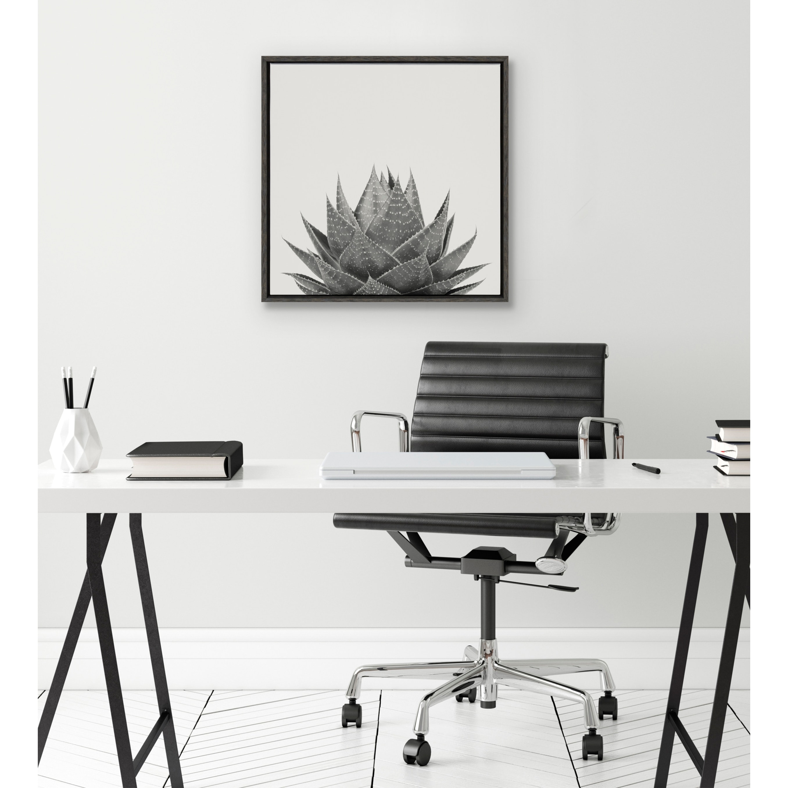 Kate and Laurel Sylvie Haze Framed Canvas by The Creative Bunch Studio