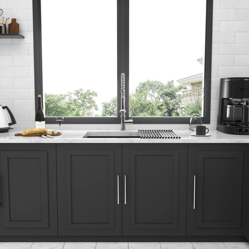 Kitchen Sink Undermount Singel Bowl Kitchen basin 16 Gauge Stainless Steel with 10 Inch Deep - Gunmetal Black