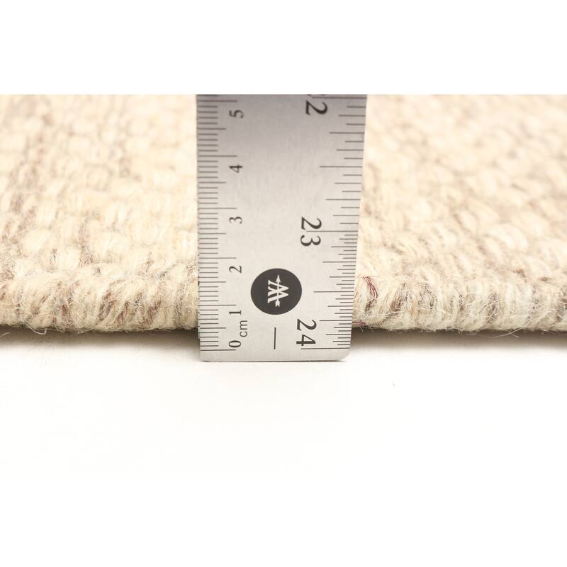 ECARPETGALLERY Braid weave Sienna Tan Wool Rug - 5'1 x 7'5