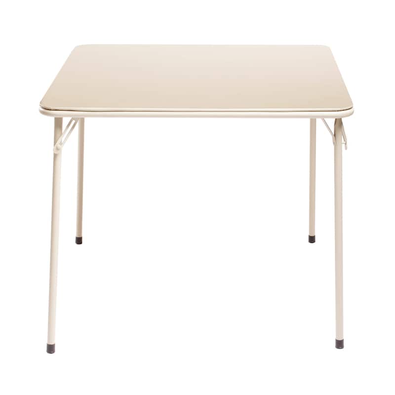 Homy Casa Modern Paded Square Dining Table with Easy-Clean PVC Top