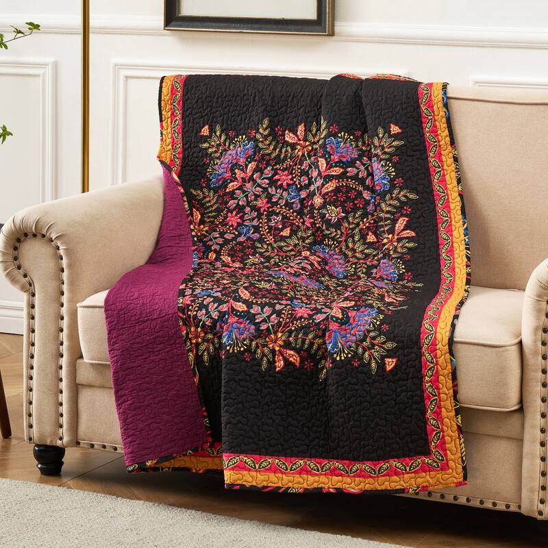 Greenland Home Fashions Jessa Cotton Blend Throw Quilt