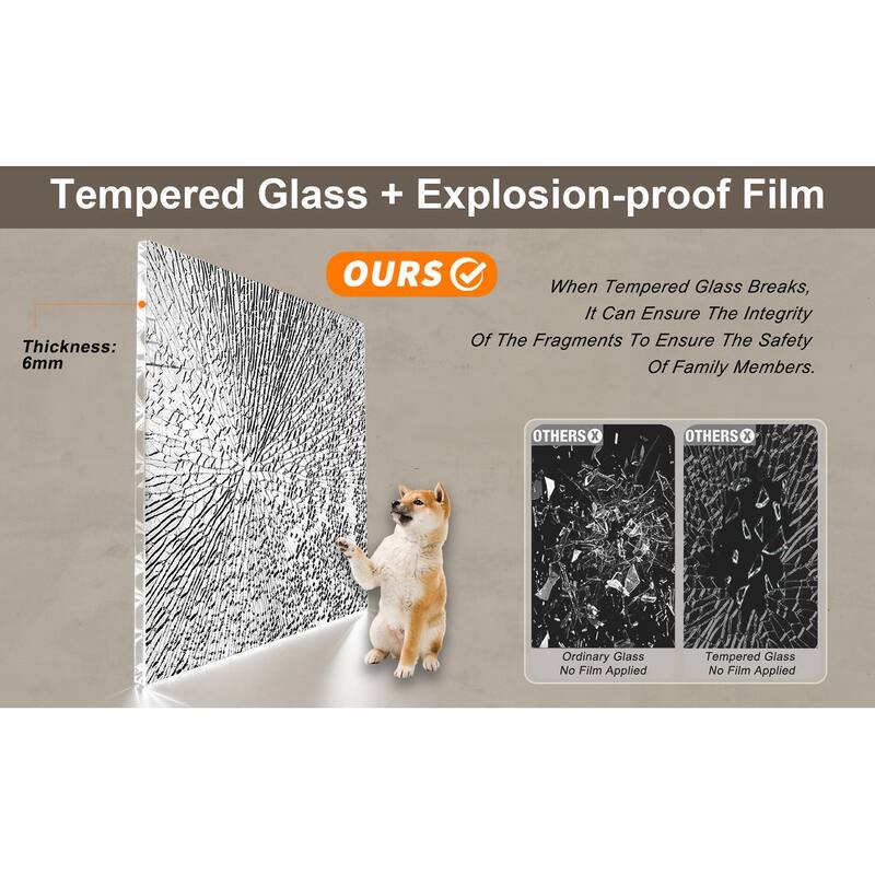 GDFStudio - Everett Frameless Single-Sliding Shower Door