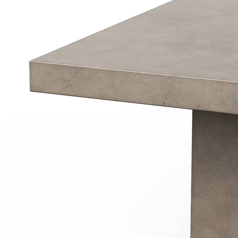Urbia Una 59" Square Concrete Dining, Bar, and Counter Table