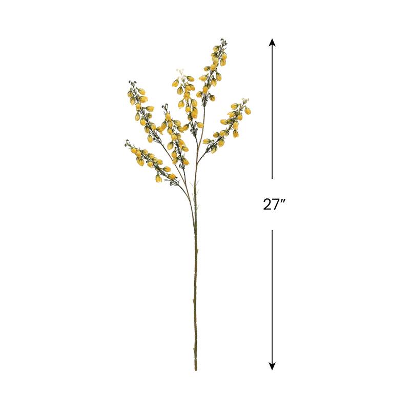 Baby Blossom Artificial Floral Spray - 27" - Yellow