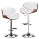 preview thumbnail 43 of 78, Bar Stools Adjustable Height Swivel Faux Leather Armless Barstools