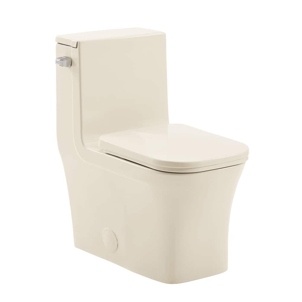 Concorde One Piece Square Left Side Flush Handle Toilet 1.28 gpf