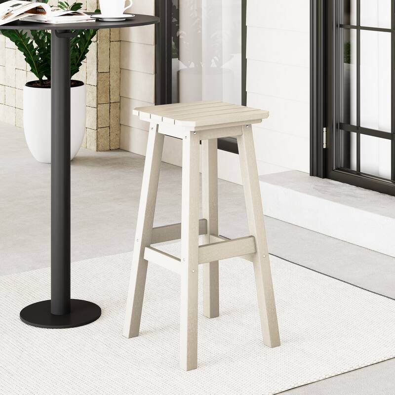 Laguna Hdpe All Weather Outdoor Patio 29" Square Bar Stool