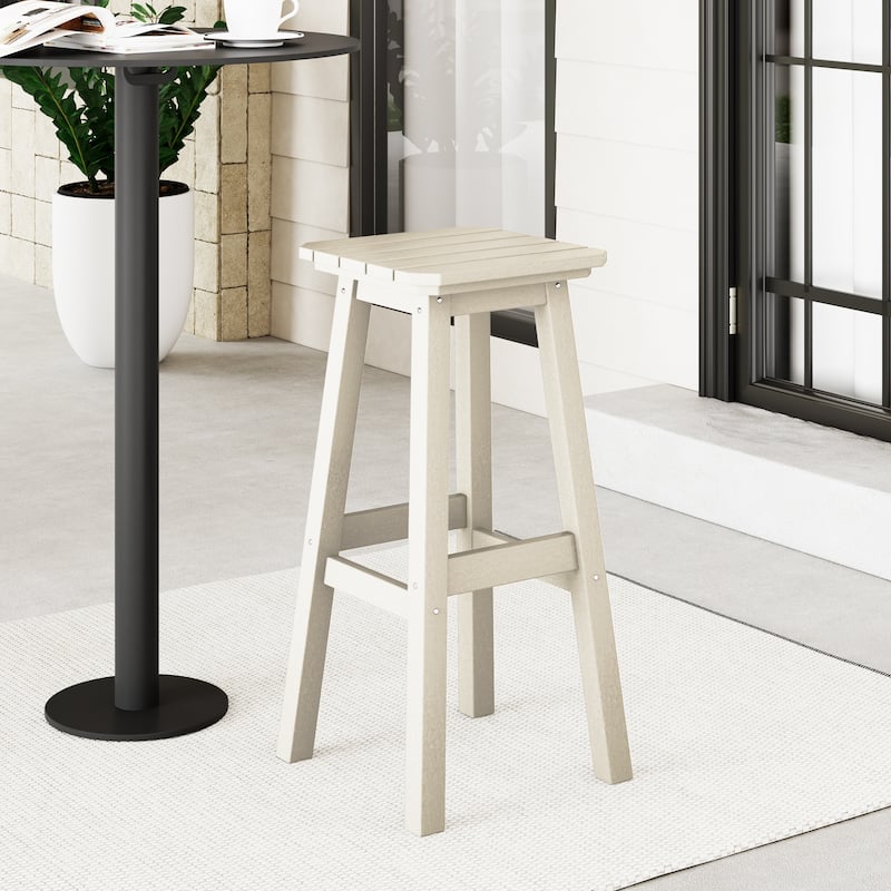 Polytrends Laguna Hdpe All Weather Outdoor Patio 29" Square Bar Stool
