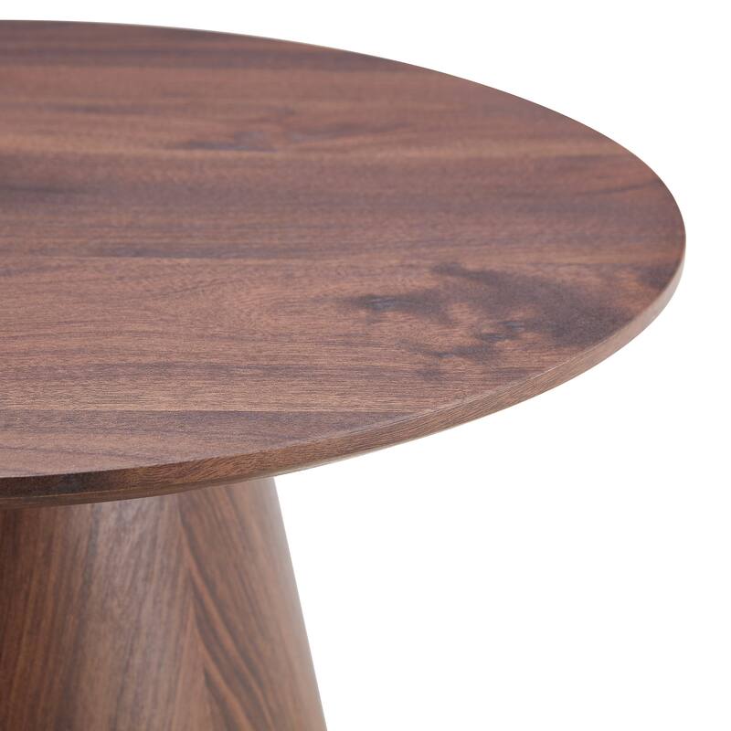 medieval-modern style coffee table, featuring wood grain veneer, classic round coffee table and side table set