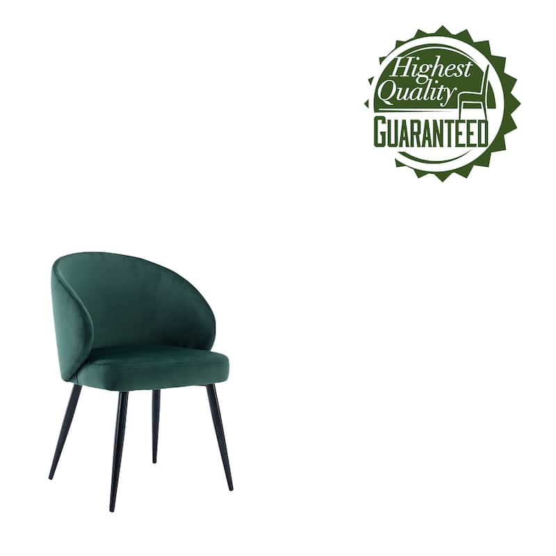 Porthos Home Abel Dining Chairs Armchairs Set of 2, Velvet, Steel Legs