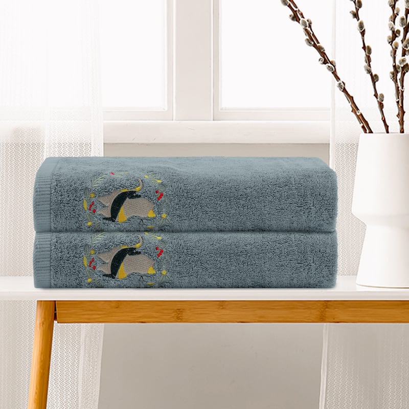Cotton Bath Towels, 2 Pack Towels Set, Highly Absorbent and Quick Dry Towels for Bathroom 28" x 56"