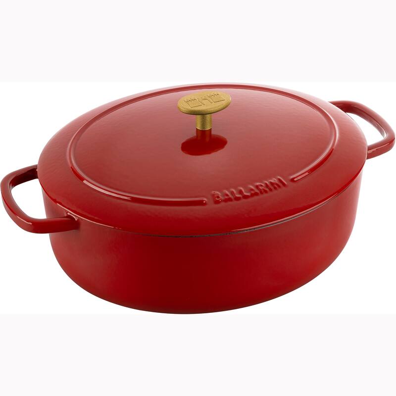BALLARINI Bellamonte Cast Iron 4.75-qt Oval Dutch Oven - 5-qt - Red