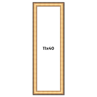 11x40 Frame Gold Plein Aire Solid Wood Picture Frame Width 2 Inches |