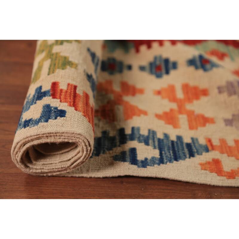 Kilim Oriental Large Rug Hand-Woven Bedroom Wool Carpet - 10'0"x 16'3"