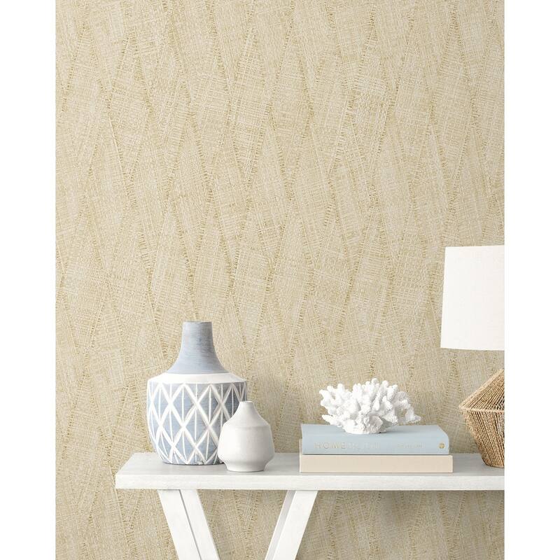 Seabrook Designs Sun Woven Embossed Vinyl Unpasted Wallpaper