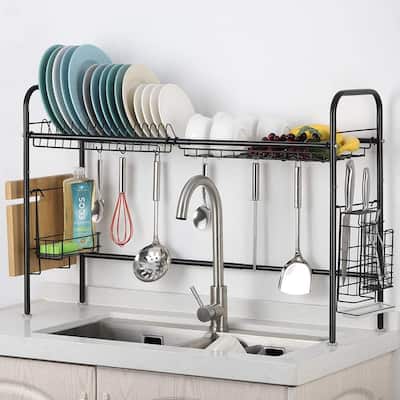 Dish Drying Rack Over the Sink Kitchen Sink Organizer, Stainless Steel