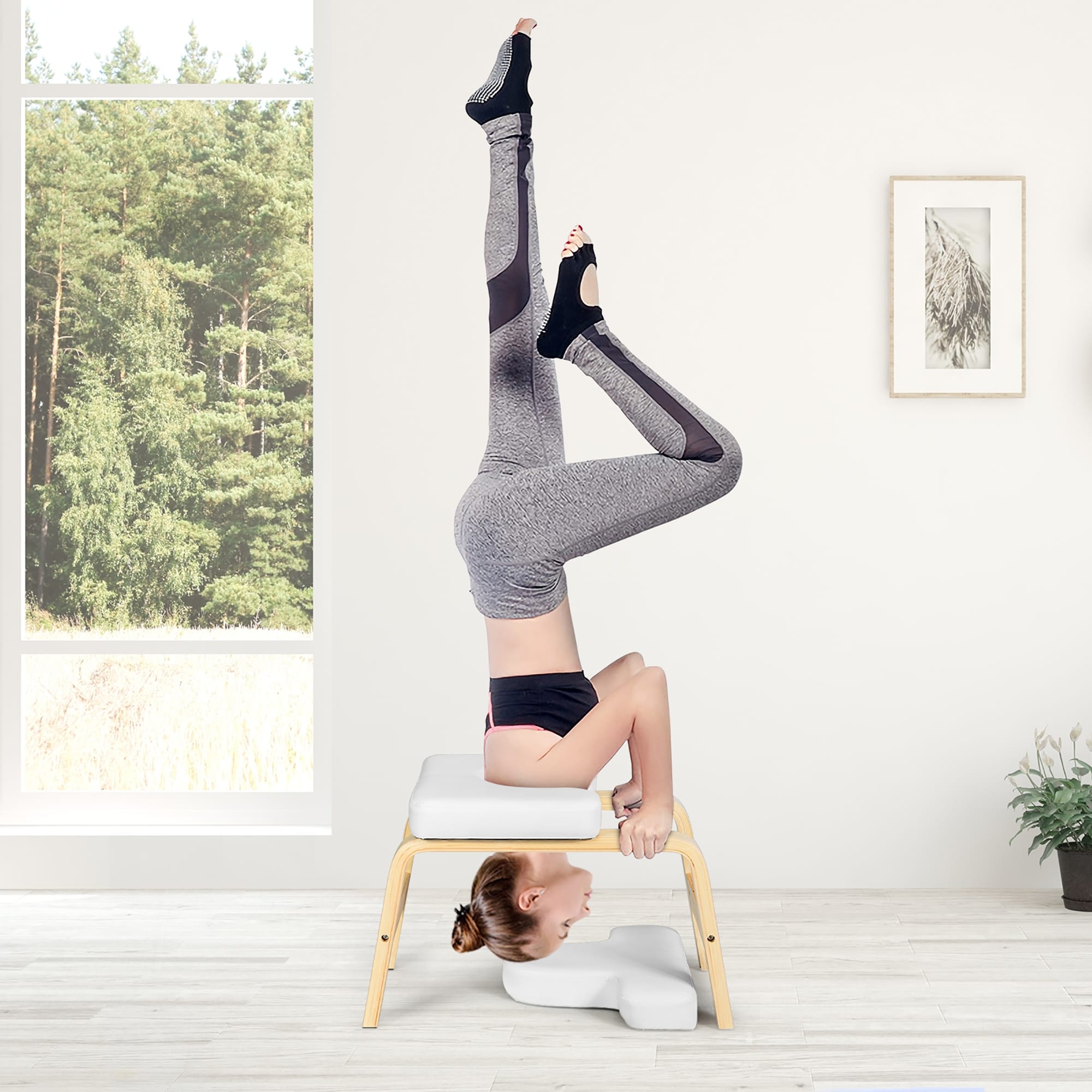 Yoga Headstand Bench with PVC Pads Yoga Inversion Trainer - On Sale - Bed  Bath & Beyond - 32824600