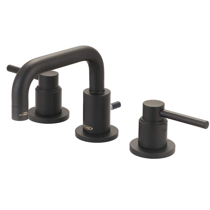 Pioneer Faucets Motegi 1.2 GPM Widespread Bathroom Faucet with 2 Lever - Matte Black