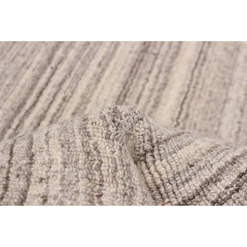 ECARPETGALLERY Hand Loomed Kashkuli Gabbeh Grey Wool Rug - 5'8 x 7'10