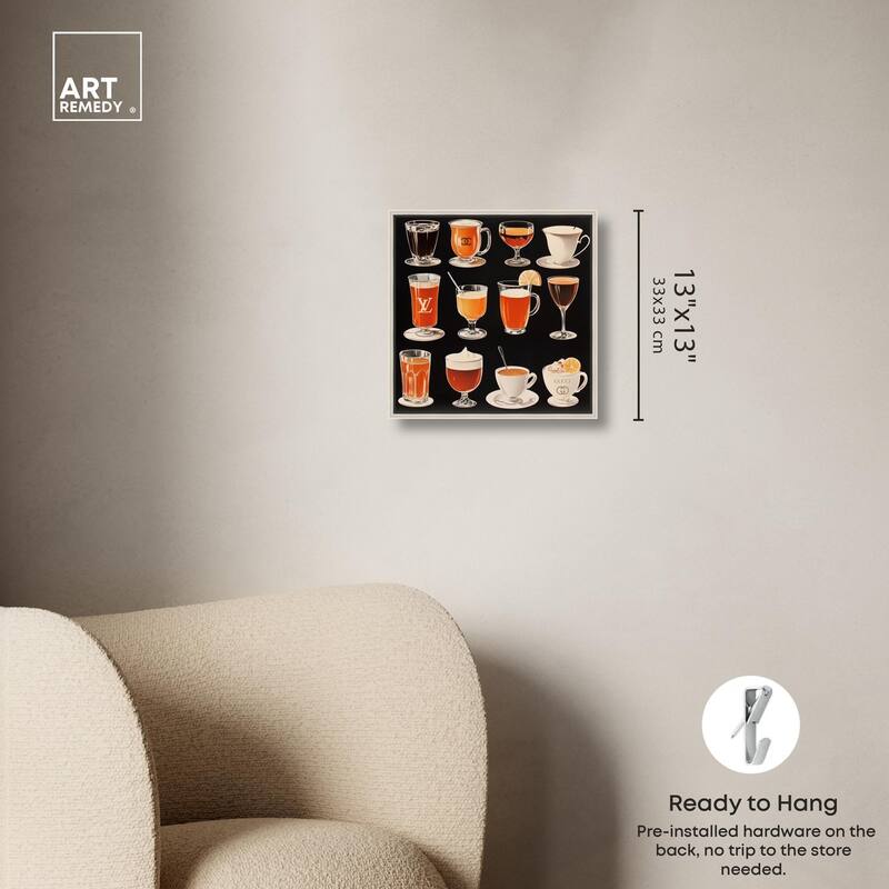 Glam Coffee Drink Collection Canvas by Art Remedy