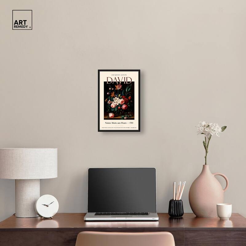 Flowers in a Dark Canvas by Art Remedy
