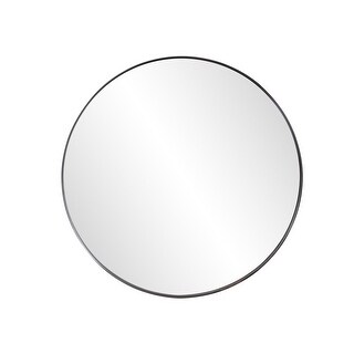 Allan Andrews Stainless Steel Framed Round Wall Mirror - 30"W x 30"H