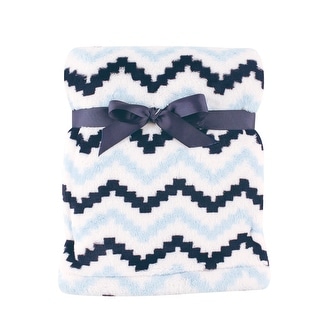 Hudson Baby Infant Boy Super Plush Blanket, Chevron, One Size - Chevron - One Size