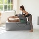 preview thumbnail 17 of 39, Avana Kami Convertible Chaise / Yoga & Massage - 2-In-1 Ottoman with Concealed Fold Out Yoga Lounge Chair, Microvelvet
