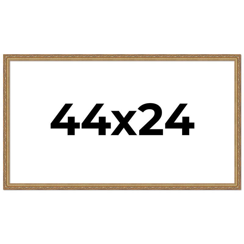 44x24 Frame Red Solid Wood Picture Frame Width 1.75 Inches | Interior Frame Depth 1 13/16 Inches