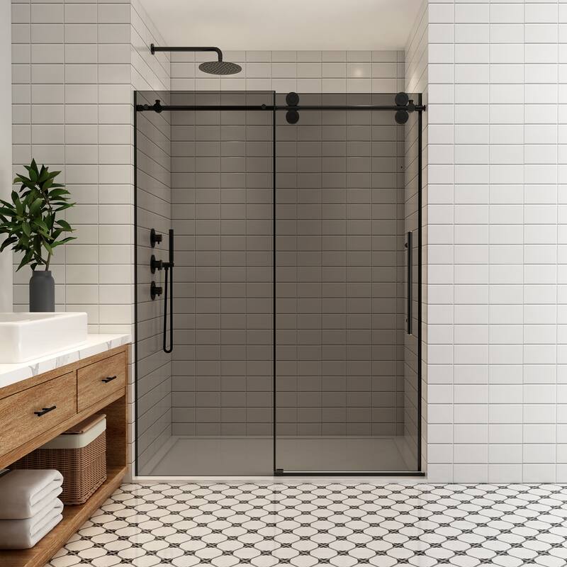 Echarri Single Sliding Frameless Shower Door with Tinted Glass