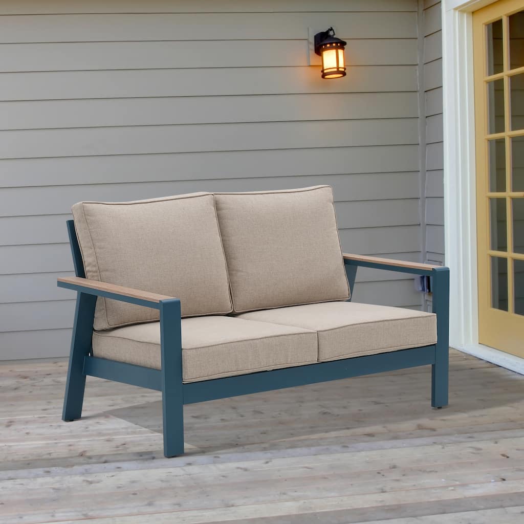 Zenova Aluminum Outdoor Sofa, Loveseat