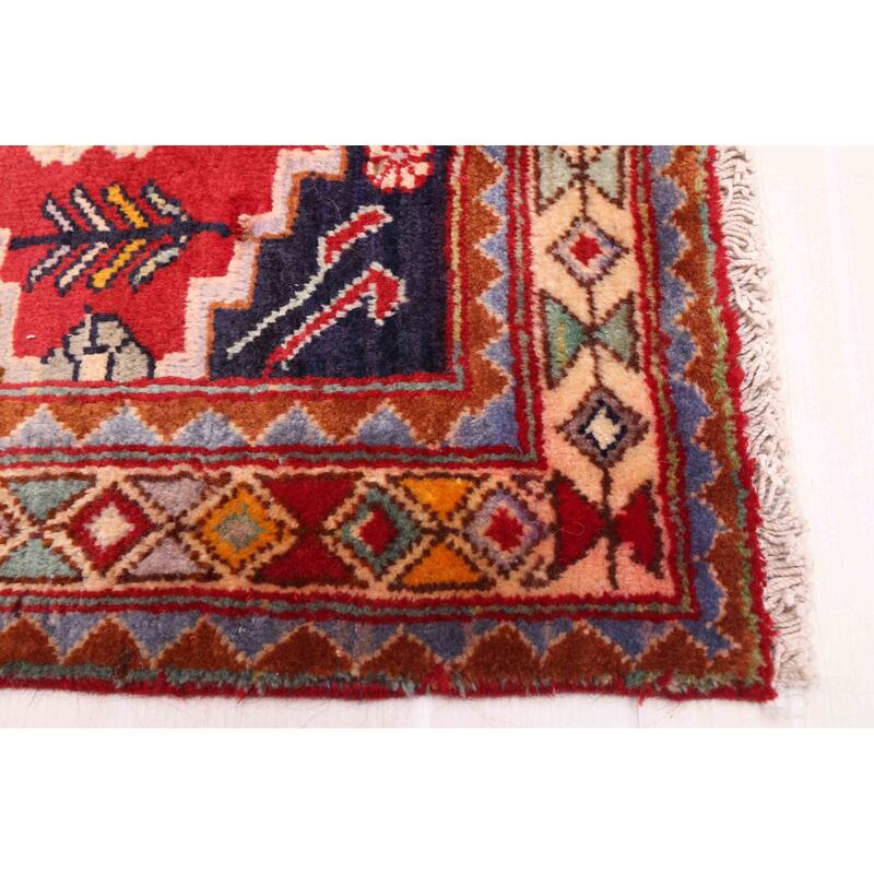 ECARPETGALLERY Hand-knotted Melis Vintage Dark Navy Wool Rug - 4'7 x 9'1