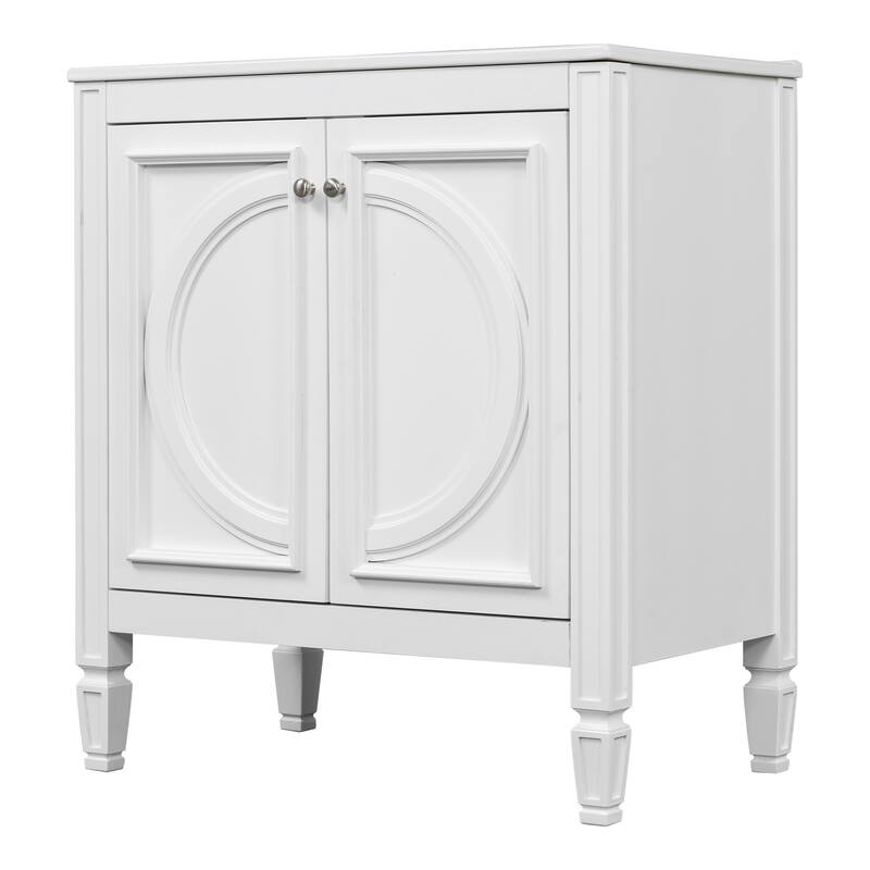 30" Bathroom Vanity With Sink, Two Doors With Shelf, Soft Close Door Hinges, Vintage Style