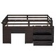 preview thumbnail 7 of 17, Contemporary Design Twin Size Loft Bed with Cabinet and Shelf, Maximized space, Solid Construction & Versatility Galore, Black