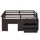 preview thumbnail 4 of 58, Wood Loft Bed with Ladder, Drawers and Safe Guardrail, Maximized Storage Space, Twin Size